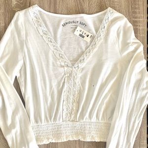 New Aeropostale Long Sleeve Lace Top